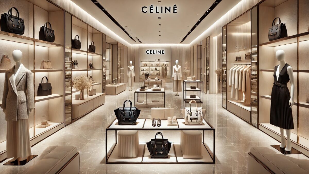 CELINEの店舗内の様子。棚にはたくさんのバッグが並んでいる。イメージ画像