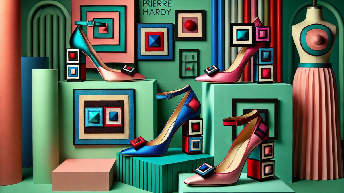 Here's a creative take inspired by Pierre Hardy's bold geometric heels! 