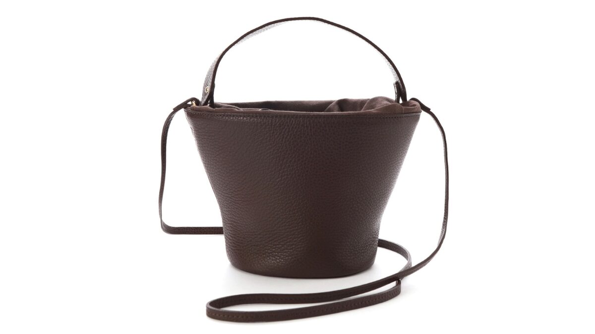 ayakoのダークブラウンのバケツ型バッグ