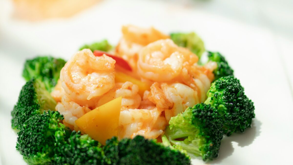 エビマヨの中華料理のズームアップ