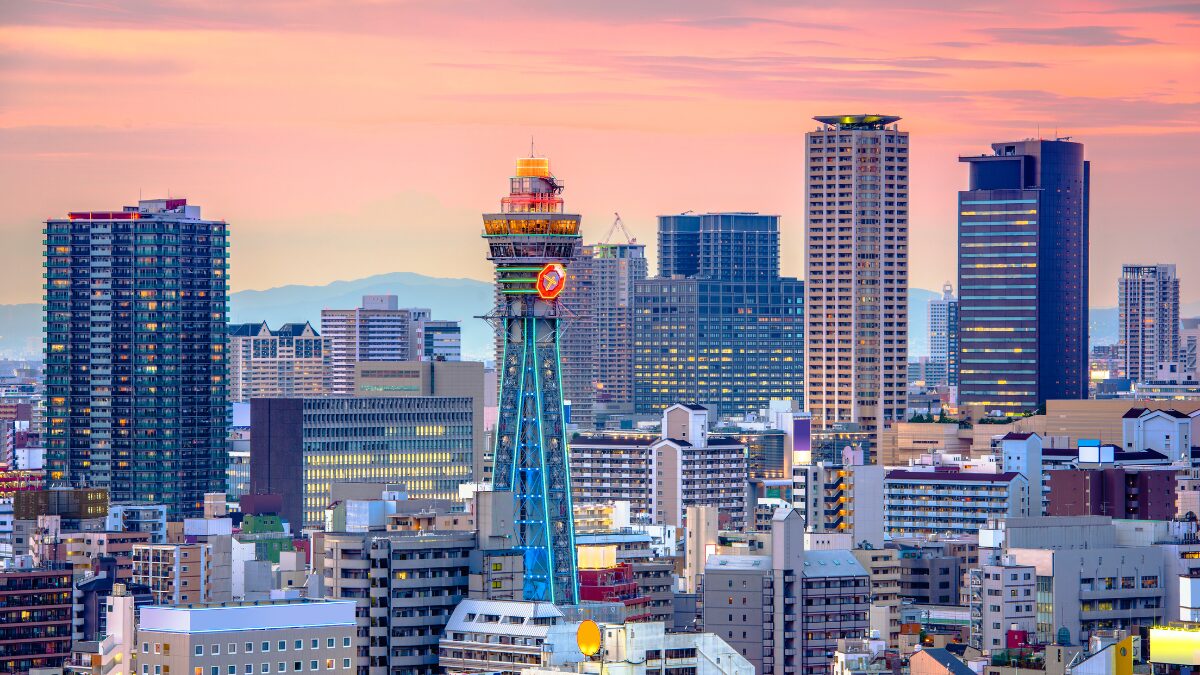 大阪の高層ビルの様子