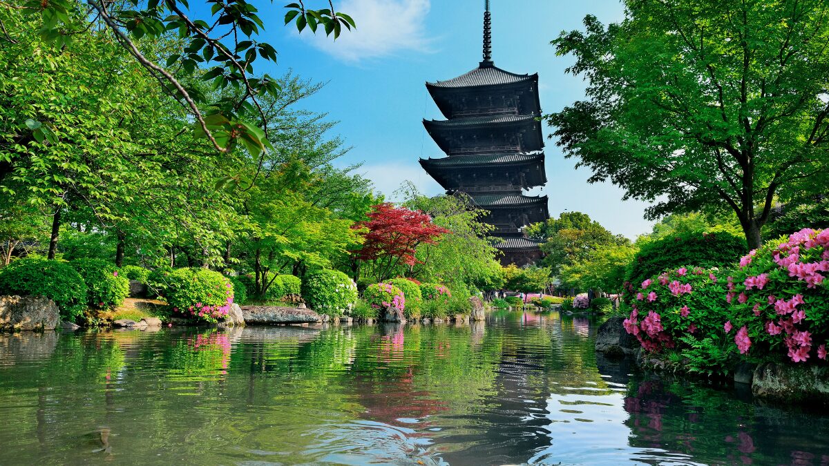 東寺の5重の塔の写真