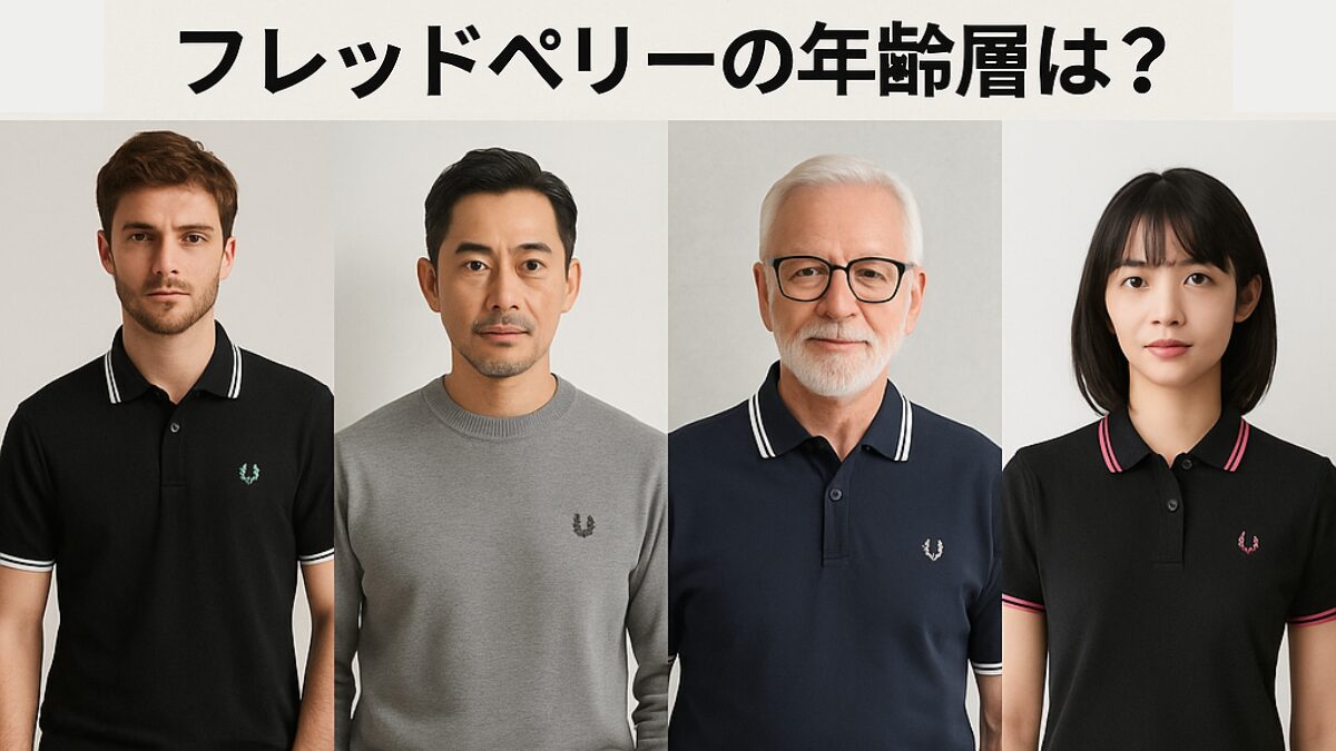 フレッドペリーを着る様々な年齢層の男女の画像
