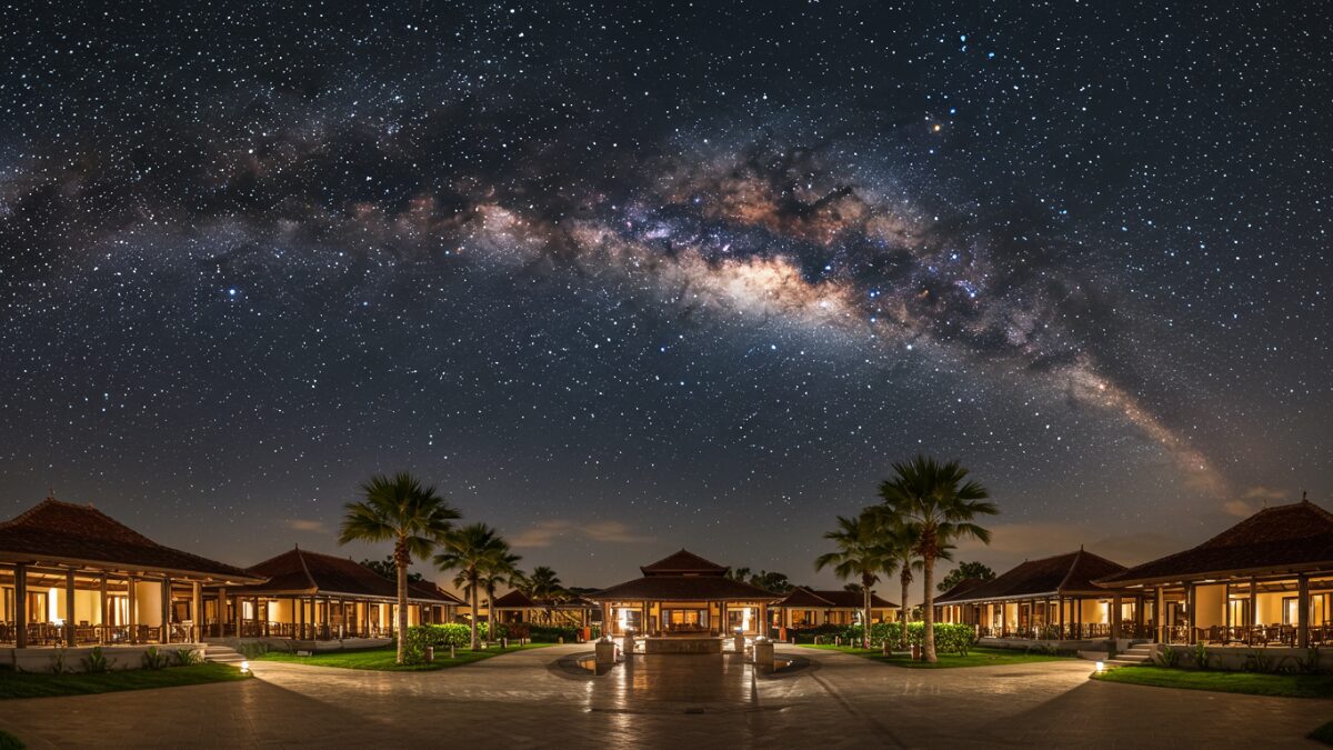 星が綺麗なホテルのイメージ画像。