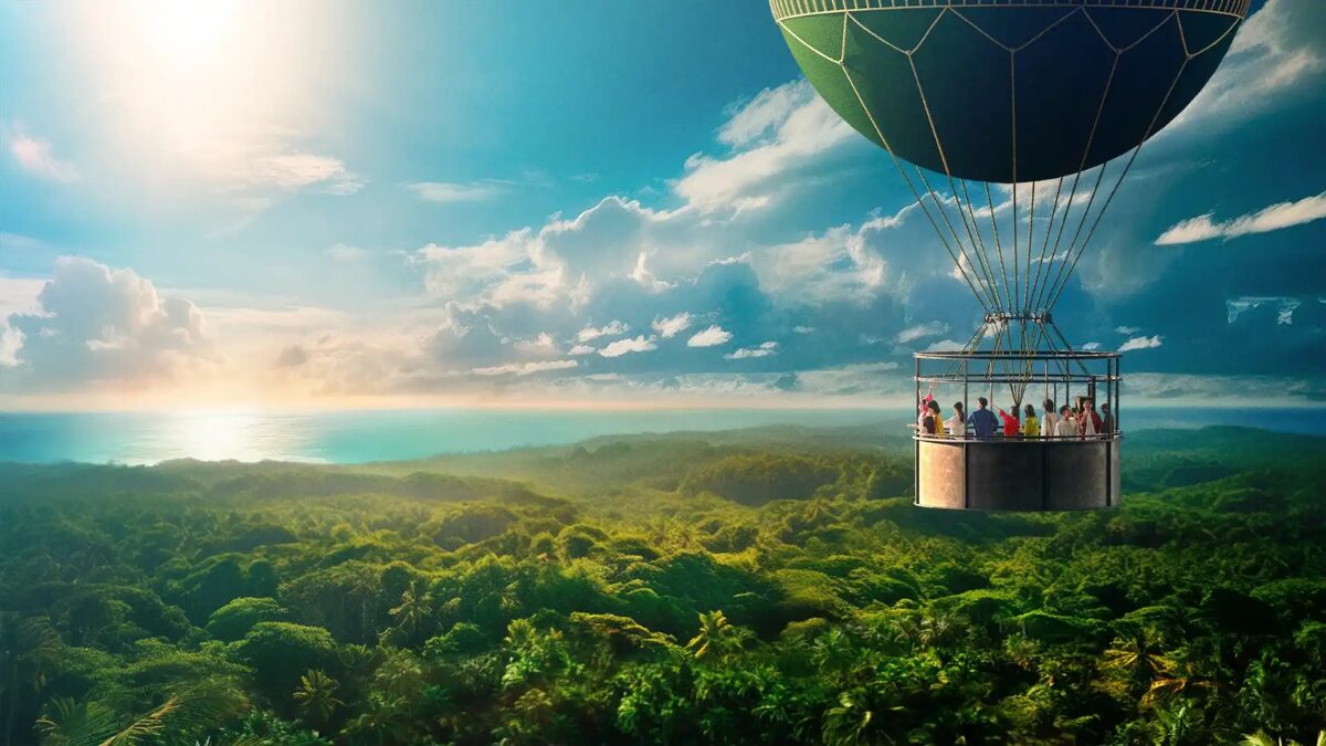 ジャングリアの気球アトラクションの画像