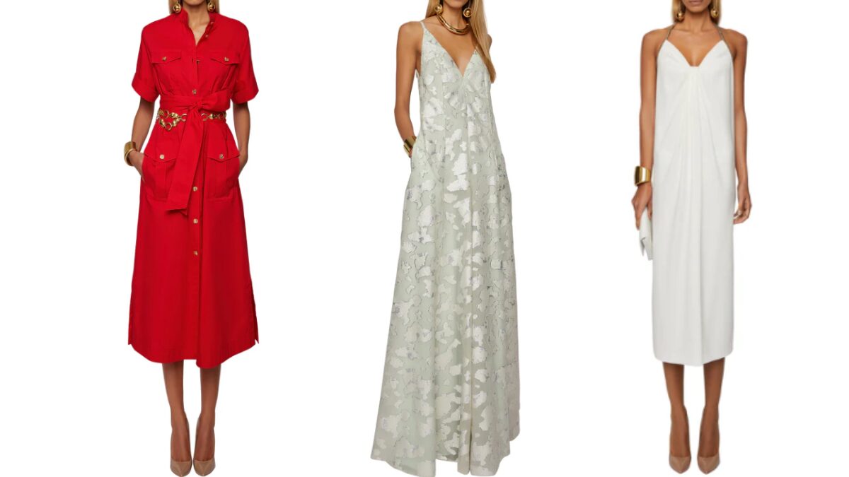 ESCADA（エスカーダ）のドレス赤と白